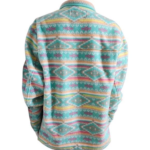 Chubbies Sweatshirt Mens Large Bright 1/4 Zip Pullover Tribal Fleece Commander N - Picture 7 of 9
